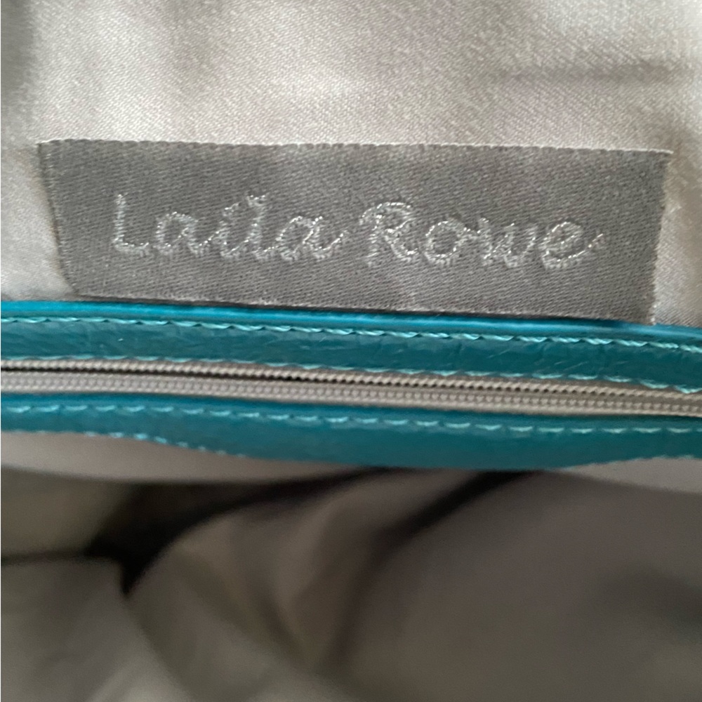Laila Rowe turquoise tote bag . - Picture 12 of 12